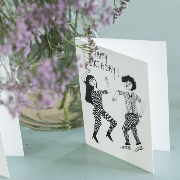 Dancing couple - wenskaart - Afbeelding 2