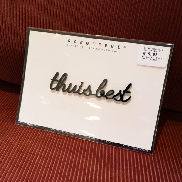 A5 quote - thuis best - zwart