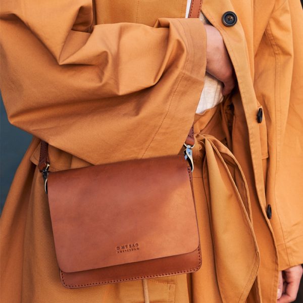 Audrey mini – handtas – cognac classic leather - Afbeelding 2