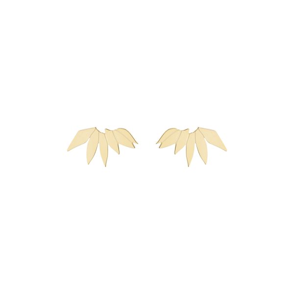 Olive leaf large studs