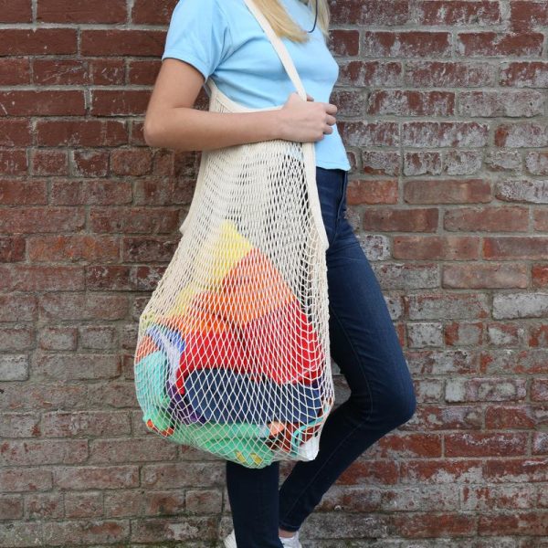 kikkerland XL cotton net carry-all bag