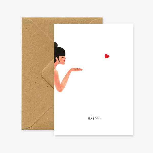 Bisous - wenskaart