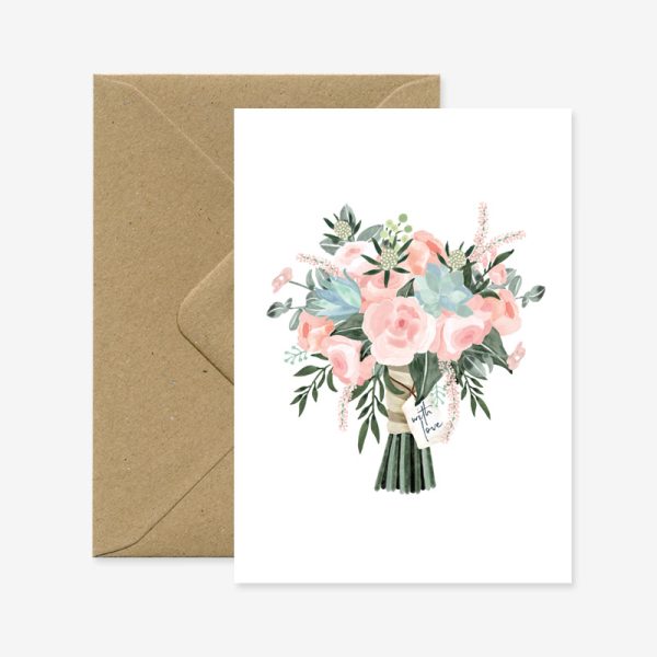 Bouquet with love - wenskaart