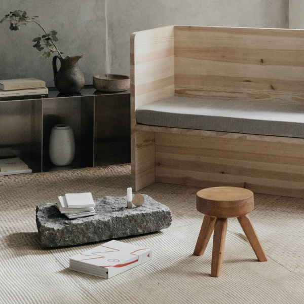 AML stool - bijzettafel/krukje - pine - Afbeelding 2