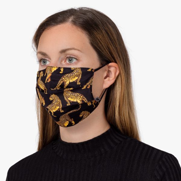Herbruikbaar mondmasker - black leopard - Afbeelding 4