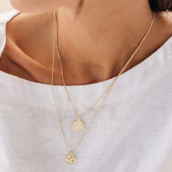 Flawed charms ketting gold