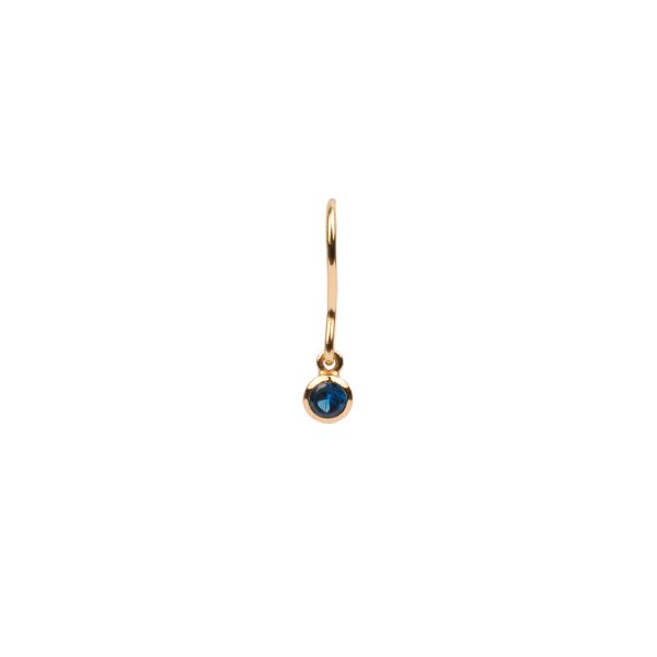 Bliss hook - ooring - blue sapphire - gold