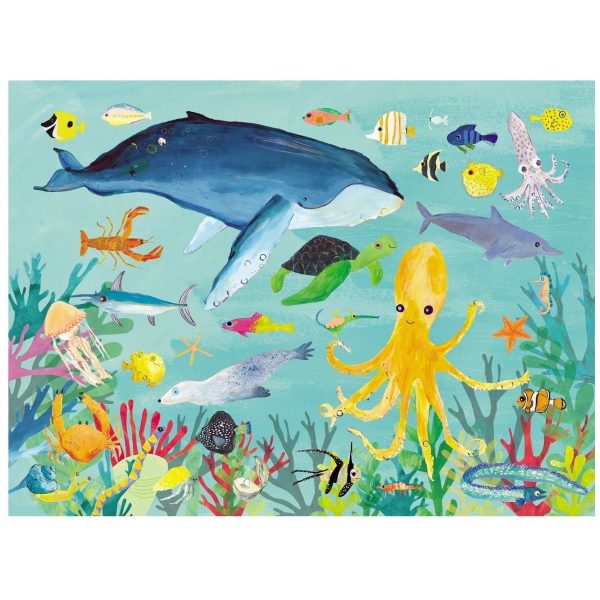 36 ocean animals puzzel – 100 stuks - Afbeelding 2
