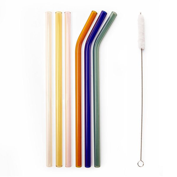 Reusable rainbow straws - colored