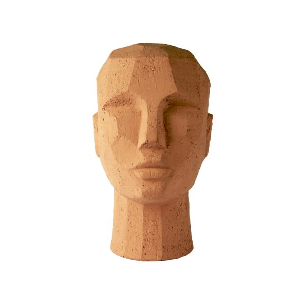 Abstract head sculpture - decoratie - terracotta - Afbeelding 3