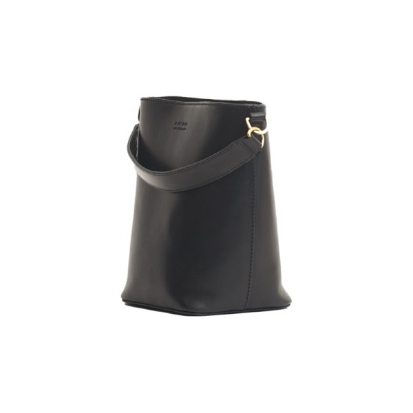 Bobbi bucket bag midi - handtas - black classic leather - Afbeelding 4
