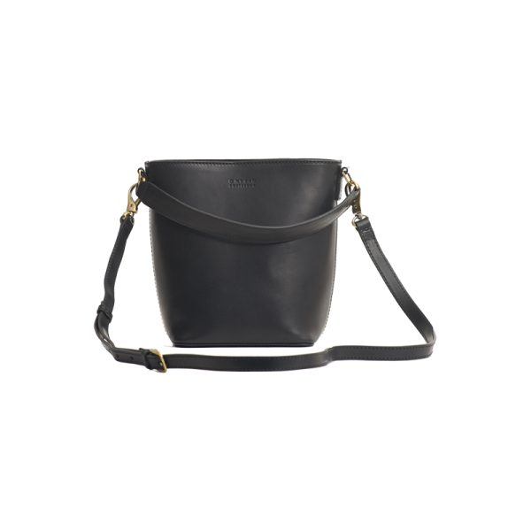 Bobbi bucket bag midi - handtas - black classic leather - Afbeelding 6