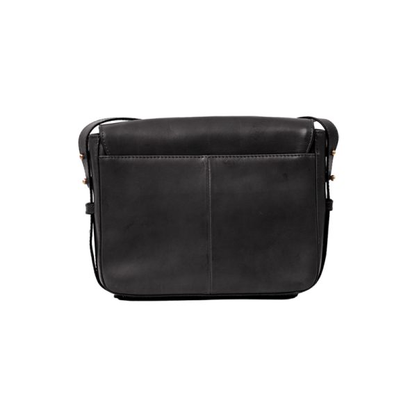 Gina - handtas - black classic leather - Afbeelding 4