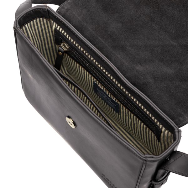 Gina - handtas - black classic leather - Afbeelding 5