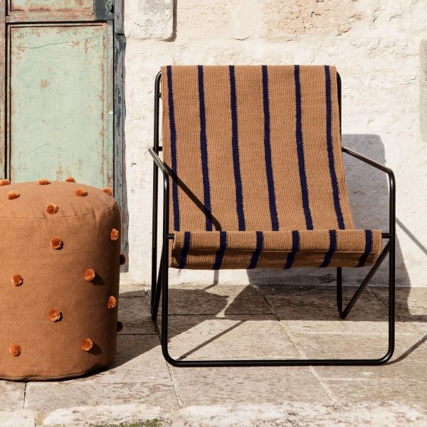 Desert chair stripe - black frame