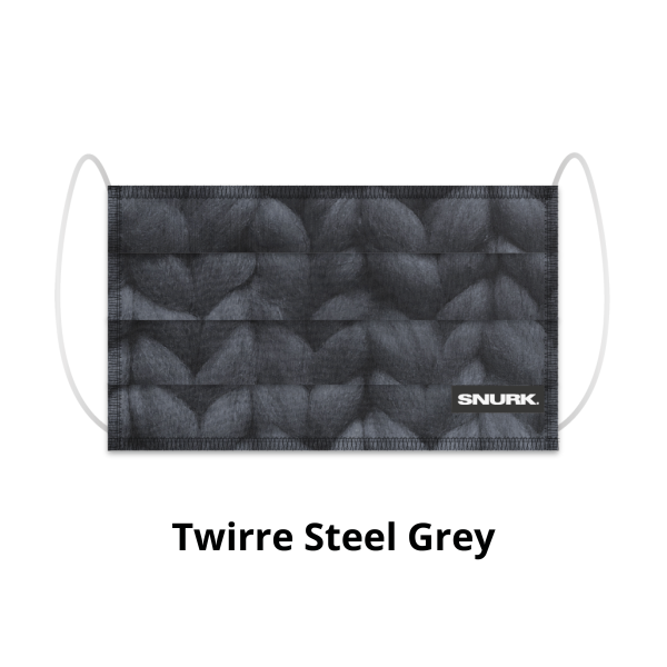 Mondmasker - twirre steel grey