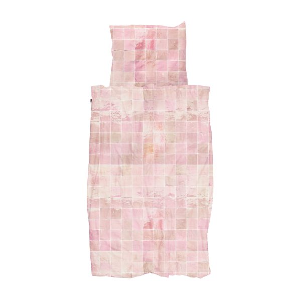Tiles vintage rose - dekbedovertrek