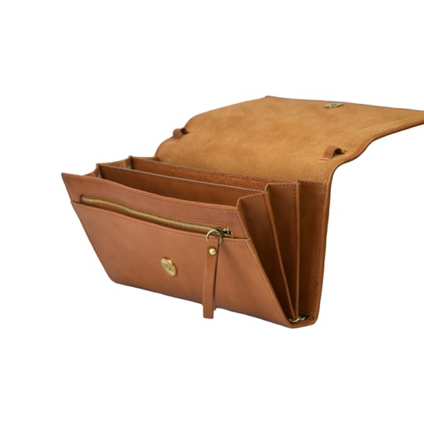 Kirsty - clutch - cognac - Afbeelding 5