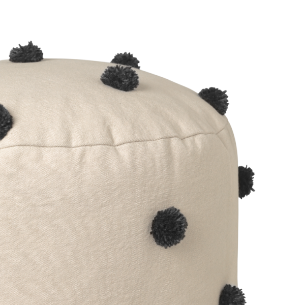 Dot tufted pouf - sand black - Afbeelding 2