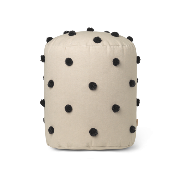 Dot tufted pouf - sand black
