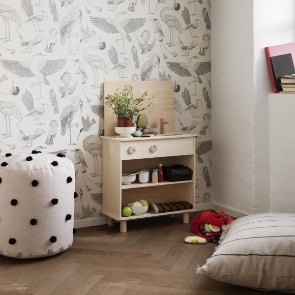 Dot tufted pouf - sand black - Afbeelding 3