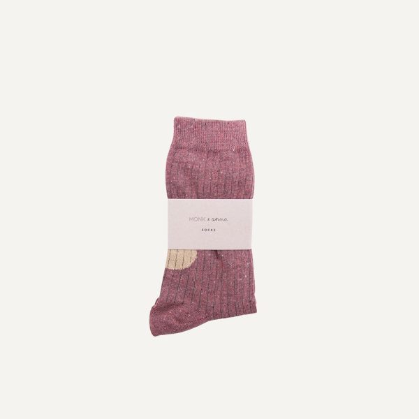 Sokken - glitter burgundy