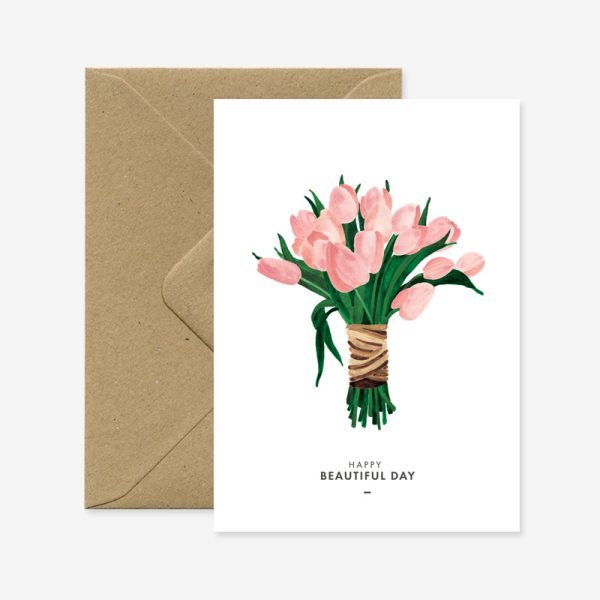 Beautiful tulips - wenskaart