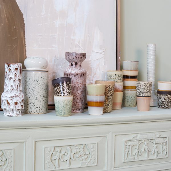 70s ceramics - beker - snow - Afbeelding 3