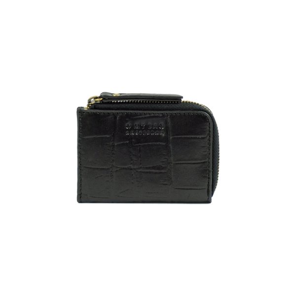 Coco coin purse – portefeuille – black classic croco leather - Afbeelding 3