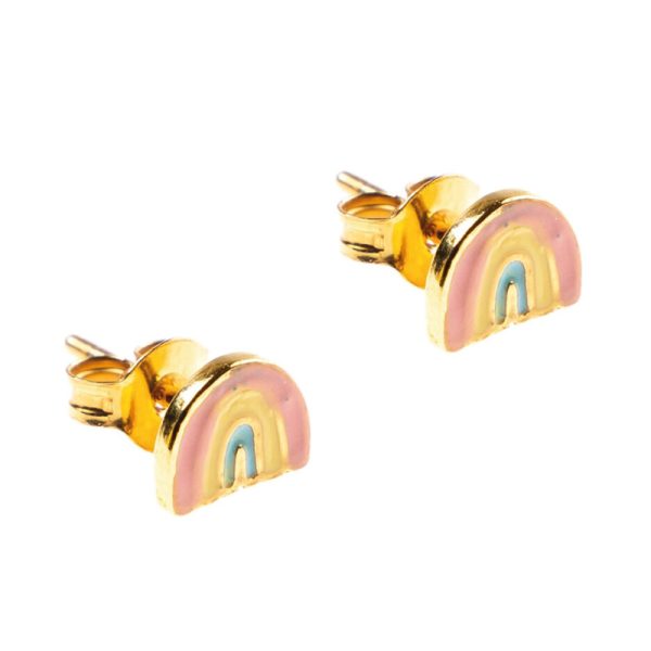 Rainbow studs - oorbellen