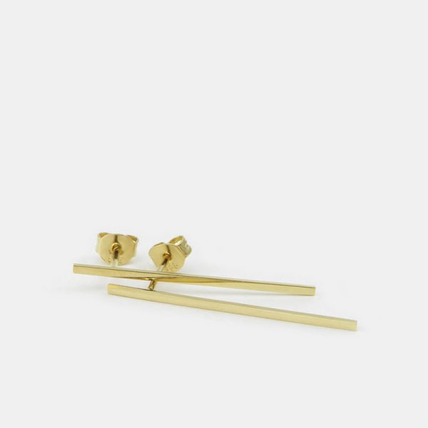 Long stripe - oorbellen - gold