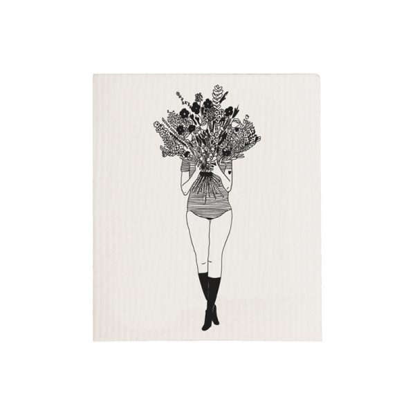 Flowergirl / pin-up cake girl - sponsdoek - Afbeelding 2