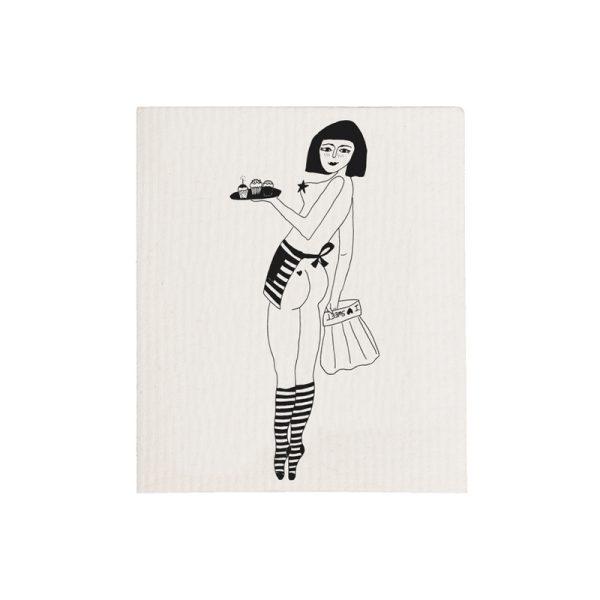 Flowergirl / pin-up cake girl - sponsdoek - Afbeelding 3