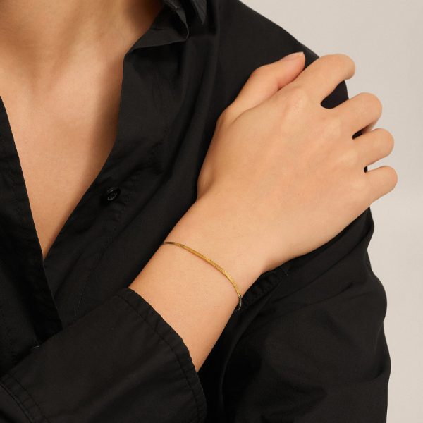 Hugo snake chain - armband - gold - Afbeelding 2
