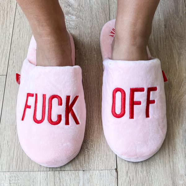 Fuck off - pantoffels - pink - Afbeelding 4
