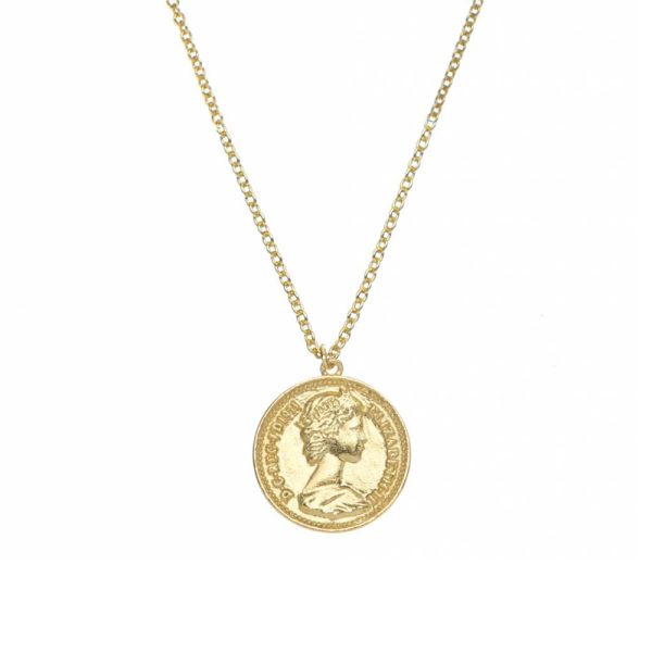 Roma vintage coin - ketting - goud