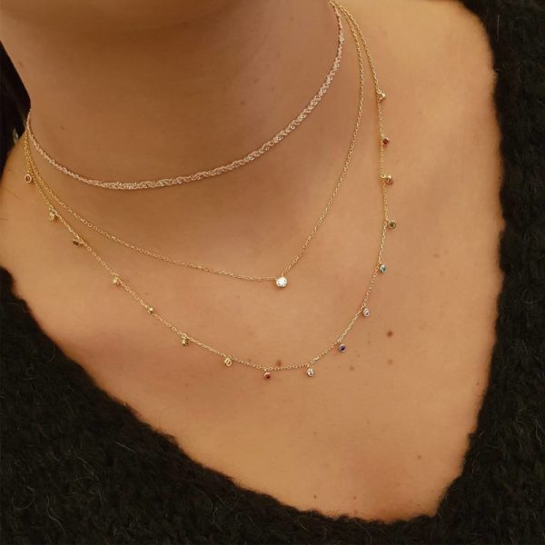 Romee strass - ketting - goud - Afbeelding 4