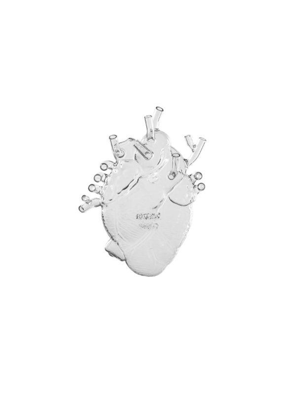 Love in bloom glass heart vase - vaas - white - Afbeelding 3