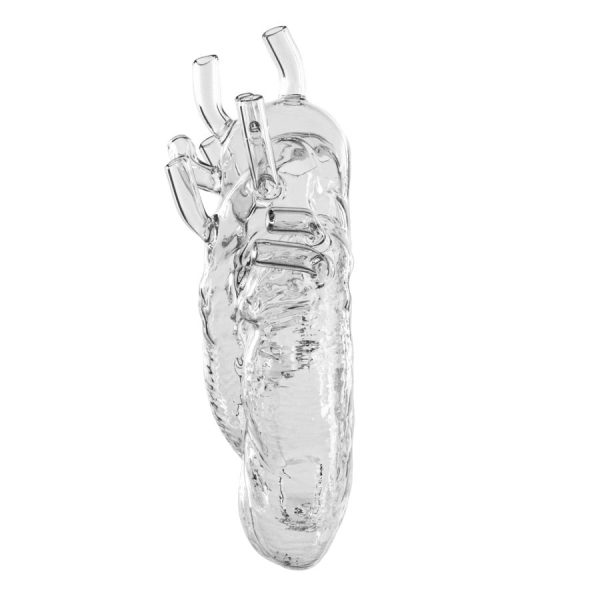 Love in bloom glass heart vase - vaas - white - Afbeelding 4