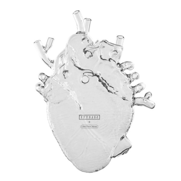 Love in bloom glass heart vase - vaas - white - Afbeelding 5