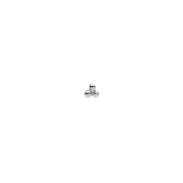 Jolie triple dot - oorbel - silver