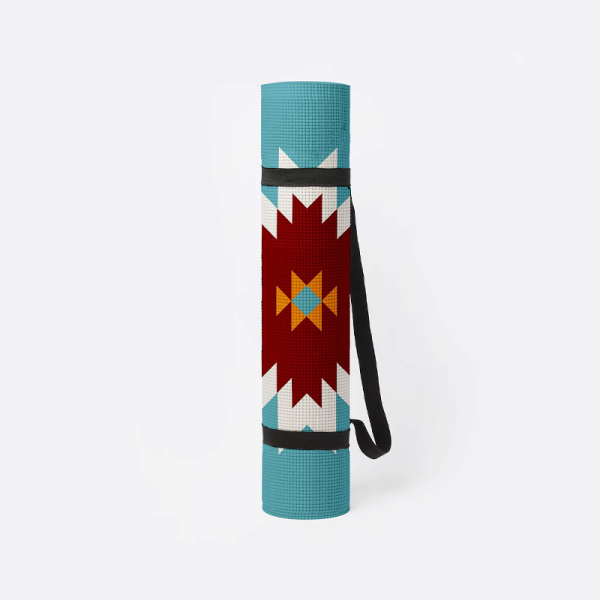 Navajo - yoga mat - blauw - Afbeelding 2