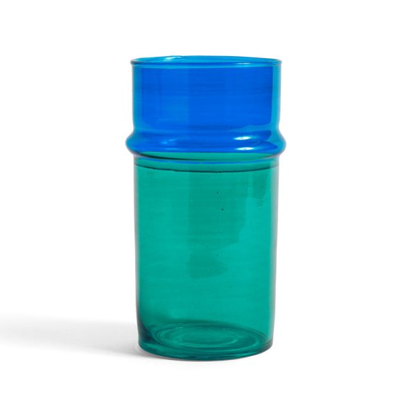 Moroccan vase - vaas  - blue and green