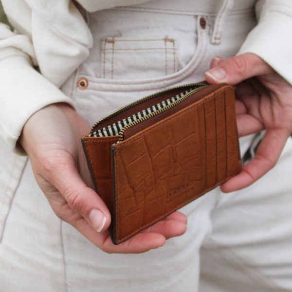 Lola croco - portefeuille - cognac - Afbeelding 5