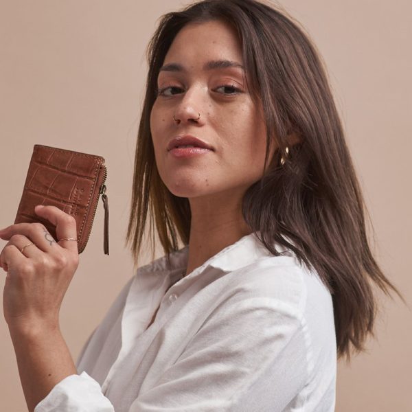 Lola croco - portefeuille - cognac - Afbeelding 6