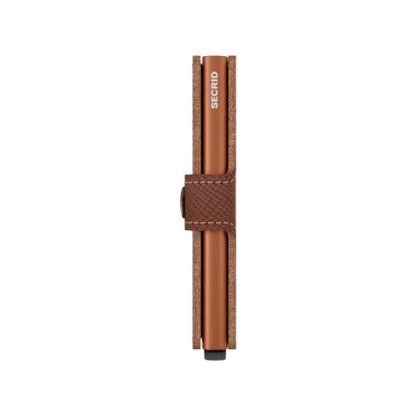 Miniwallet – portfeuille – saffiano caramel - Afbeelding 2