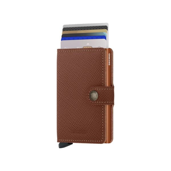 Miniwallet – portfeuille – saffiano caramel - Afbeelding 3