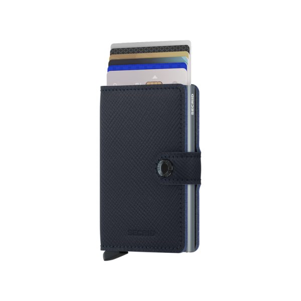 Miniwallet – portfeuille – saffiano navy - Afbeelding 3