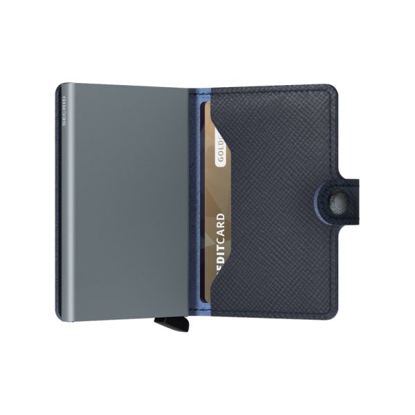 Miniwallet – portfeuille – saffiano navy - Afbeelding 4
