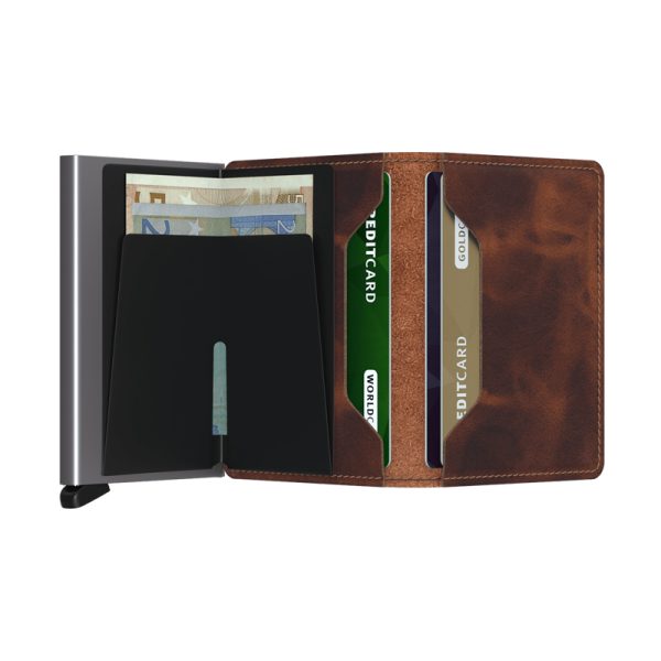 Slimwallet - portfeuille - vintage brown - Afbeelding 3